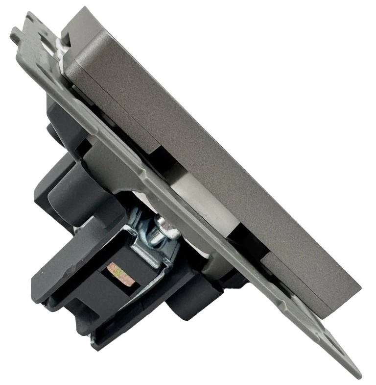 Розетка RJ45 1-я серая Софт-тач